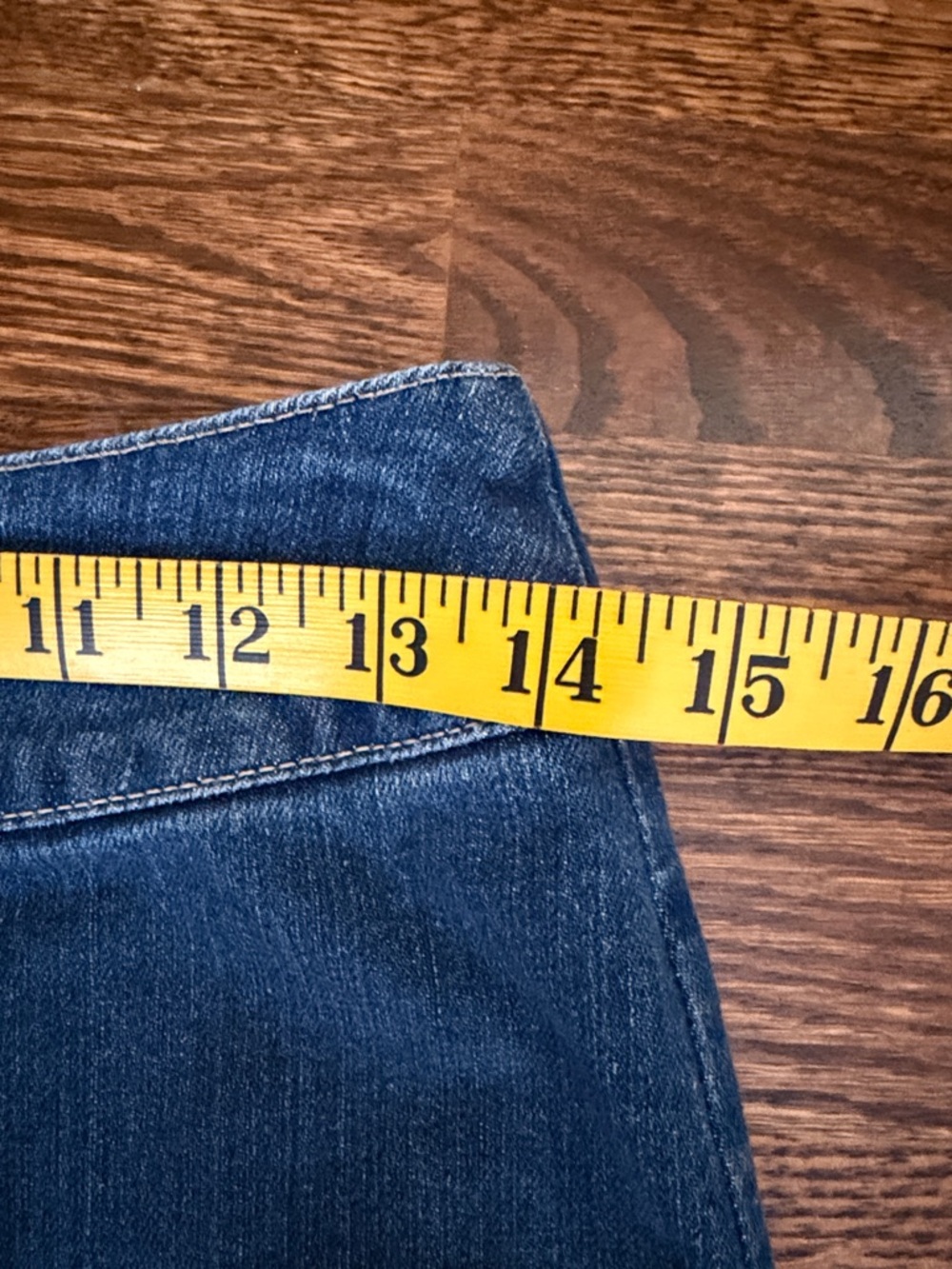 VINTAGE 90’s dead stock Medium Blue Denim Maxi Skirt with Slit - Picture 5 of 8